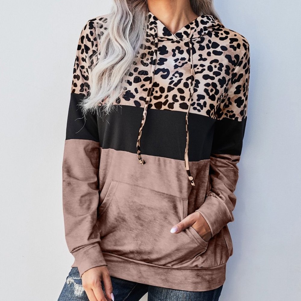 SALE Leopard Hoodie - Picture 1 of 4